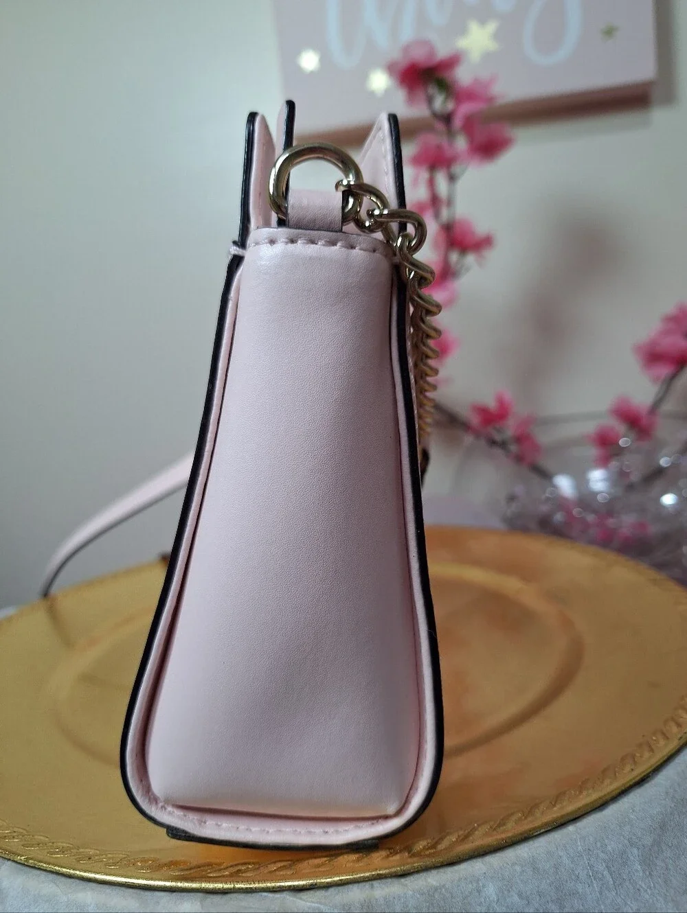 kate spade Pale Pink Bow Crossbody with Gold Accent
